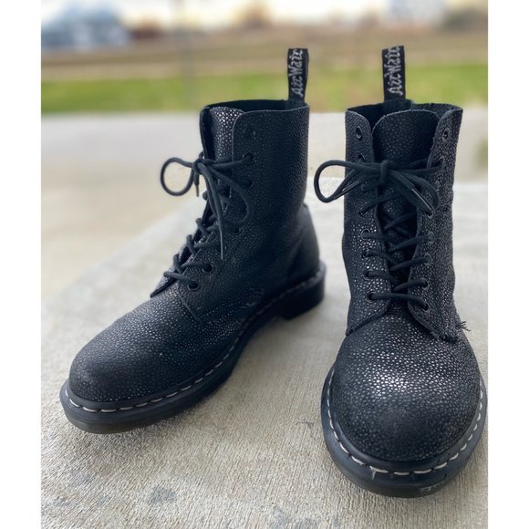 Dr. Martens Shoes - Dr. Martens Doc Metallic Pebble 1460 Pascal Pewter